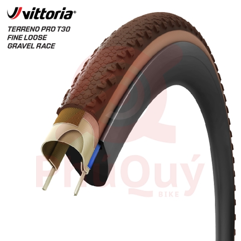 Vỏ Vittoria Terreno Pro T30 Fine Loose (Gai mịn) Gravel Race (VAT)