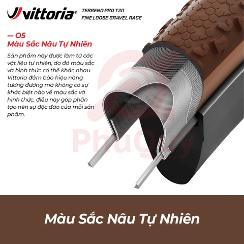 Vỏ Vittoria Terreno Pro T30 Fine Loose (Gai mịn) Gravel Race (VAT)