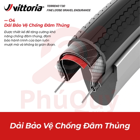 Vỏ Vittoria Terreno T30 Fine Loose (Gai mịn) Tubeless Gravel Endurance G2.0 (VAT)