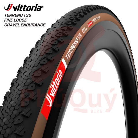 Vỏ 700x45c Vittoria Terreno T30 Fine Loose (Gai mịn) Gravel Endurance G2.0 (VAT)