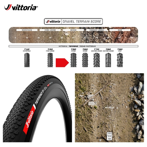 Vỏ Vittoria Terreno T50 Mixed TLR Gravel Endurance G2.0 (VAT)