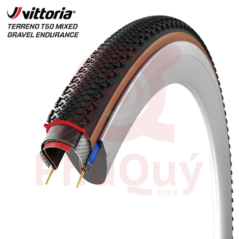 Vỏ Vittoria Terreno T50 Mixed TLR Gravel Endurance G2.0 (VAT)