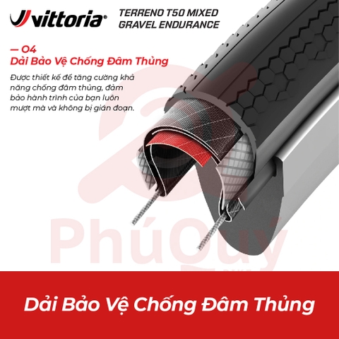 Vỏ Vittoria Terreno T50 Mixed 45-622 không hộp Gravel Endurance Full Đen G2.0 (VAT)