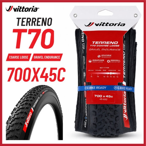Vỏ Vittoria Terreno T70 Coarse Loose 45-622 Gravel Endurance Full Đen G2.0 (VAT)