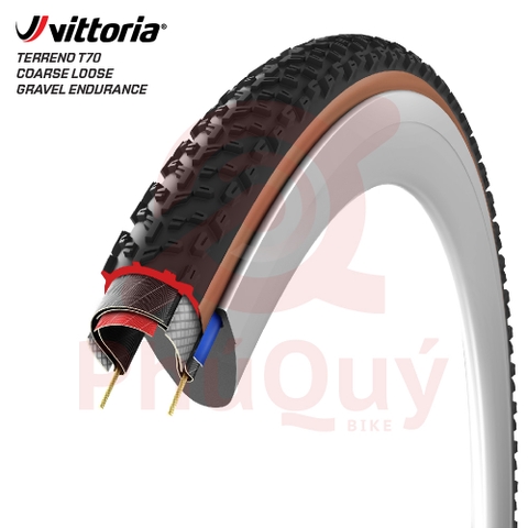 Vỏ Vittoria Terreno T70 Coarse Loose 45-622 Gravel Endurance Full Đen G2.0 (VAT)