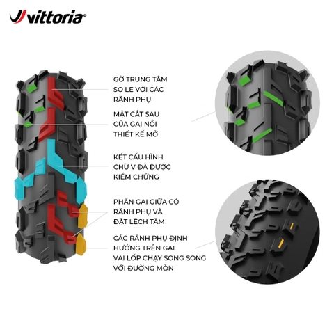 Vỏ Vittoria Terreno T70 Coarse Loose 45-622 Gravel Endurance Full Đen G2.0 (VAT)