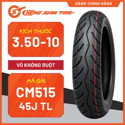 Vỏ Xe Điện Cheng Shin 3.50-10 CM515 Không Dùng Ruột (VAT)