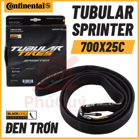 Vỏ 700x25c Tubular Bozo Continental Sprinter Đen Trơn