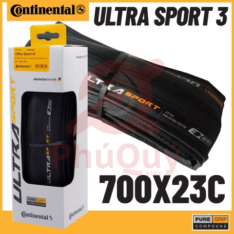 Vỏ Gấp 700x23c Continental Ultra Sport III Có Hộp