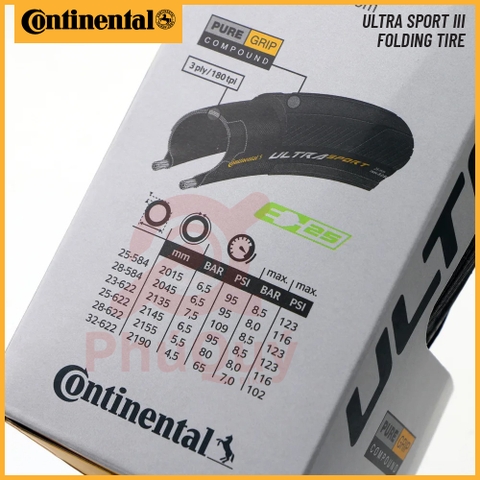 Vỏ Gấp 700x25c Continental Ultra Sport III Có Hộp