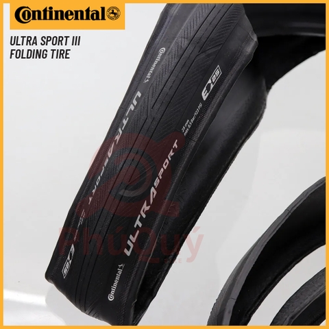 Vỏ Gấp 700x25c Continental Ultra Sport 3 Không Hộp Chữ Trắng