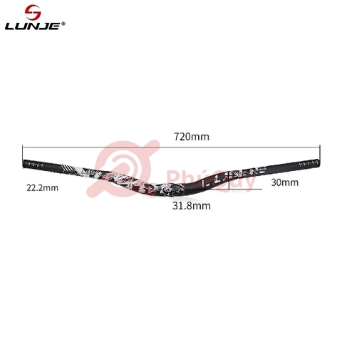 Ghi Đông Nhôm Ngang LUNJE 31.8 Dài 720mm