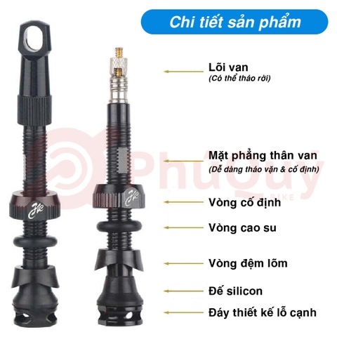 VAN TUBELESS TỐT ROAD/MTB 50mm