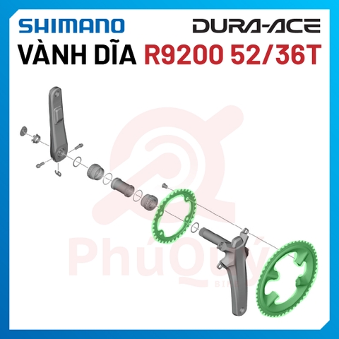 Vành Dĩa Shimano R9200 Dura Ace 52-36T
