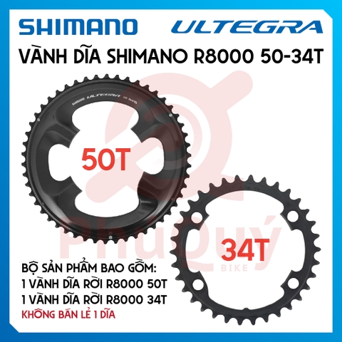 Bộ Vành Dĩa Rời SHIMANO R8000 50-34T