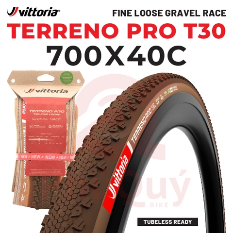 Vỏ Vittoria Terreno Pro T30 Fine Loose (Gai mịn) Gravel Race (VAT)