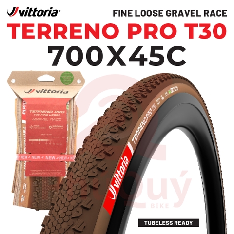 Vỏ Vittoria Terreno Pro T30 Fine Loose (Gai mịn) Gravel Race (VAT)