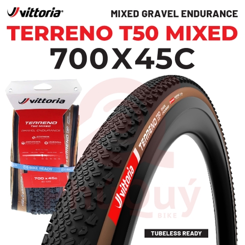 Vỏ Vittoria Terreno T50 Mixed TLR Gravel Endurance G2.0 (VAT)
