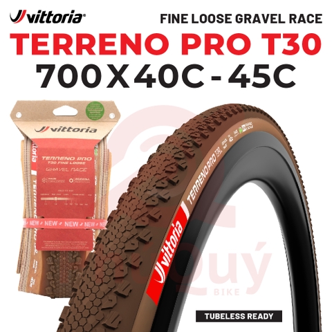 Vỏ Vittoria Terreno Pro T30 Fine Loose (Gai mịn) Gravel Race (VAT)