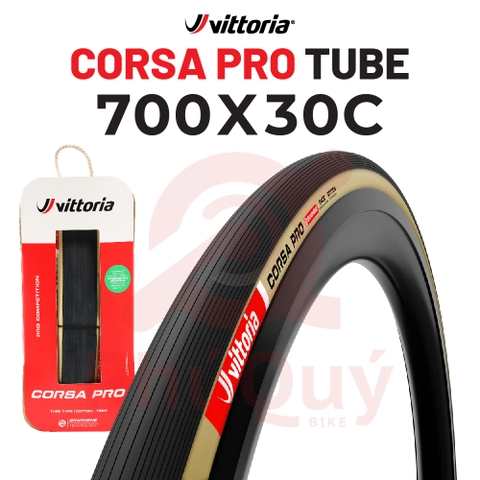 Vỏ Vittoria Corsa Pro 700x30 TUBE TYPE Cotton HÔNG VÀNG