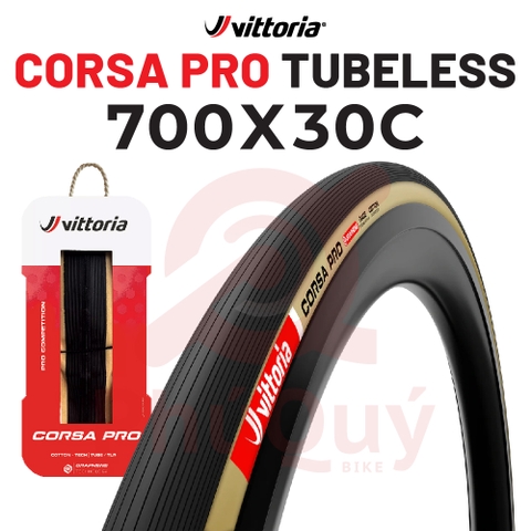 Vỏ Vittoria Corsa Pro Tubeless Hộp Đỏ 700X30C Hông Vàng G2.0 (VAT)