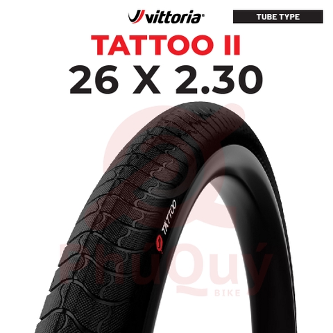 Vỏ Vittoria Tattoo II 26x2.3 Rigid Full Đen (VAT)