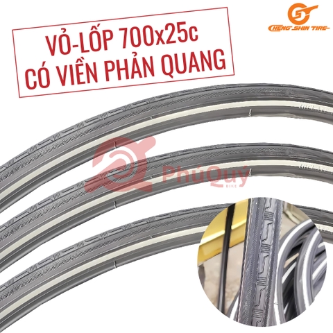 Vỏ 700x25c CHENG SHIN VN Có Viền Phản Quang