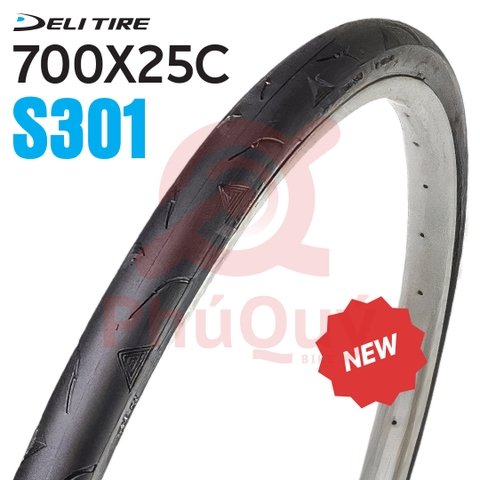 Vỏ xe đạp Deli 700x25C SA-301 gai tam giác (VAT)