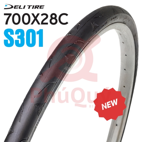 Vỏ xe đạp Deli 700x28c S-301 gai tam giác (VAT)