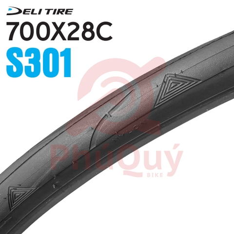 Vỏ xe đạp Deli 700x28c S-301 gai tam giác (VAT)