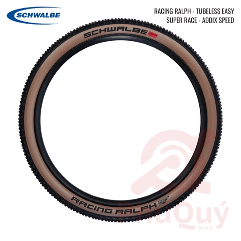 Vỏ SCHWALBE 29x2.25 RACING RALPH GẤP TUBELESS HÔNG NÂU