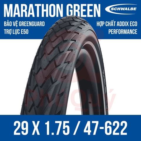Vỏ Schwalbe 29x1.75 MARATHON Greenguard Không Talon