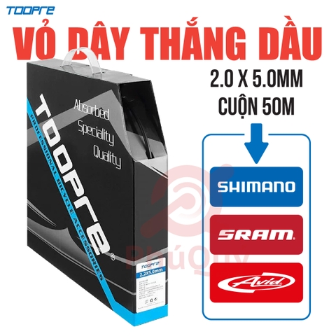 DÂY THẮNG DẦU TOOPRE 2.0x5.0 DÙNG CHO SHIMANO BH50 - BH90 , SRAM, AVID ( 1 hộp 50m)