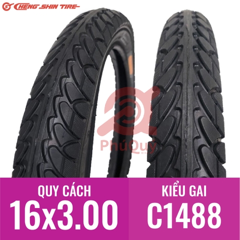 VỎ XE ĐIỆN CHENG SHIN 16x3.00 C1488 KHÔNG DÙNG RUỘT