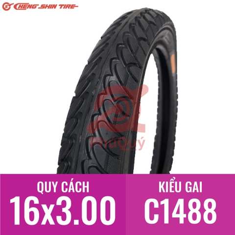VỎ XE ĐIỆN CHENG SHIN 16x3.00 C1488 KHÔNG DÙNG RUỘT