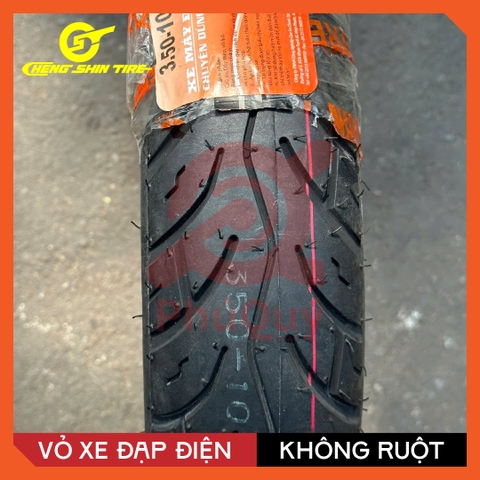 VỎ XE ĐIỆN CHENG SHIN 3.50-10 CM515 KHÔNG DÙNG RUỘT