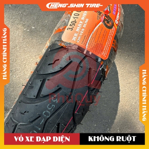 Vỏ Xe Điện Cheng Shin 3.50-10 CM515 Không Dùng Ruột (VAT)