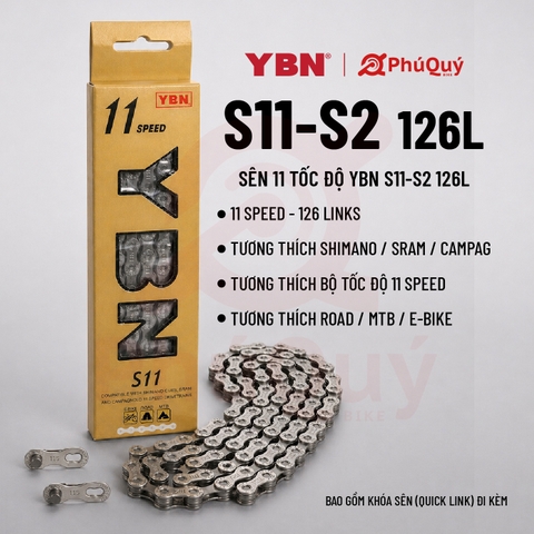 Sên 11 YBN S11 - S2 126L Chính Hãng Đài Loan (VAT) CÓ KHÓA SÊN