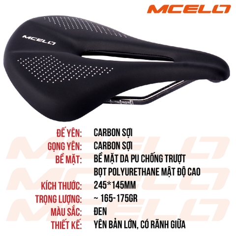 Yên MTB MCELO CÓ RẢNH GIỮA BẢN LỚN ĐẾ và Gọng CARBON