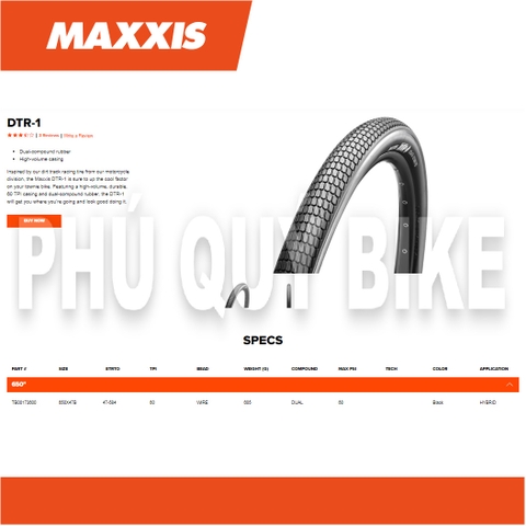 Vỏ Maxxis VN 27.5x1.85 650x47B M334P DTR-1 Trekking có talon (VAT)