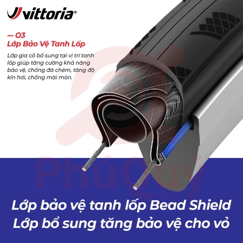 Vỏ Vittoria Zaffiro Pro V 700X25C có chống đinh Hông Nâu
