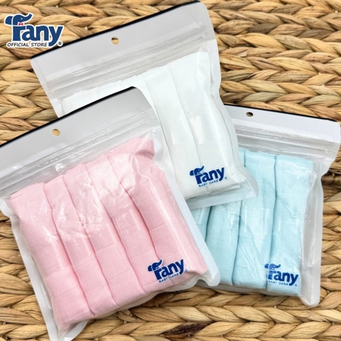 KHĂN SỢI TRE/KHĂN GẠC BAMBOO KHÁNG KHUẨN TỰ NHIÊN CARO 2 LỚP FANY 32 x 32 CM