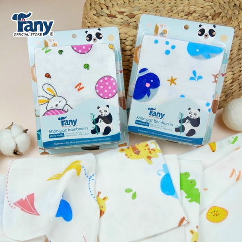 KHĂN GẠC HỘP BAMBOO IN GẤU