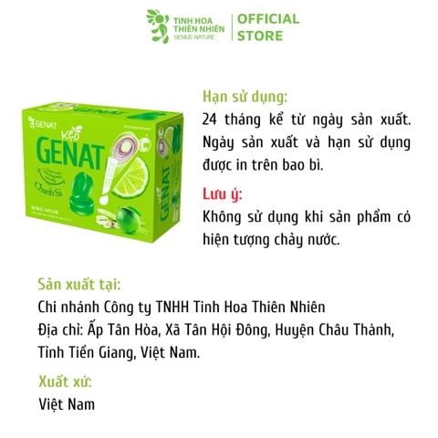 Viên ngậm chanh xả GENAT hộp 100 viên