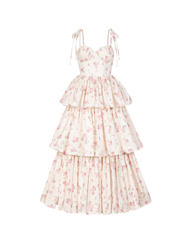 Our Melody Corset dress - Pink floral