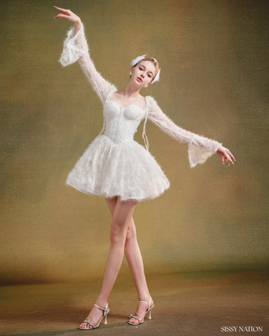 Clover Corset Mini Dress - White