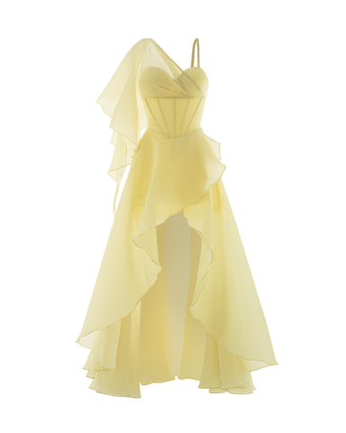 Happiness Is A Butterfly Corset Dress - Yellow