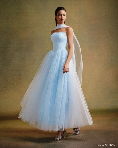 Amelia Corset dress - Pastel blue