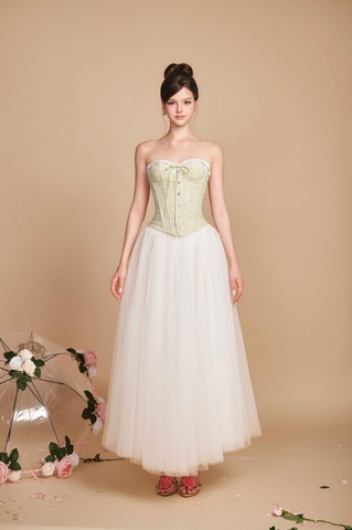 À La Rose Corset Top(Avocado) - I'm Yours Skirt
