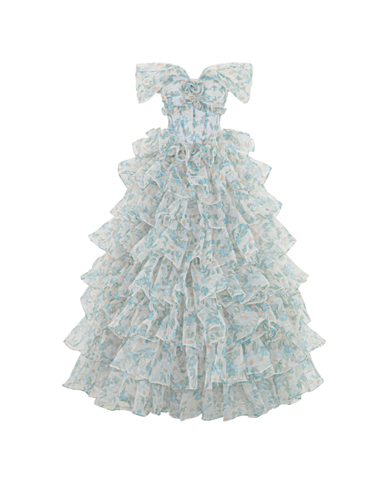 Think Of Me Gown dress - Babyblue